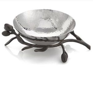 Michael Aram Olive Catchall Branch Nut Dish Silver Bronze